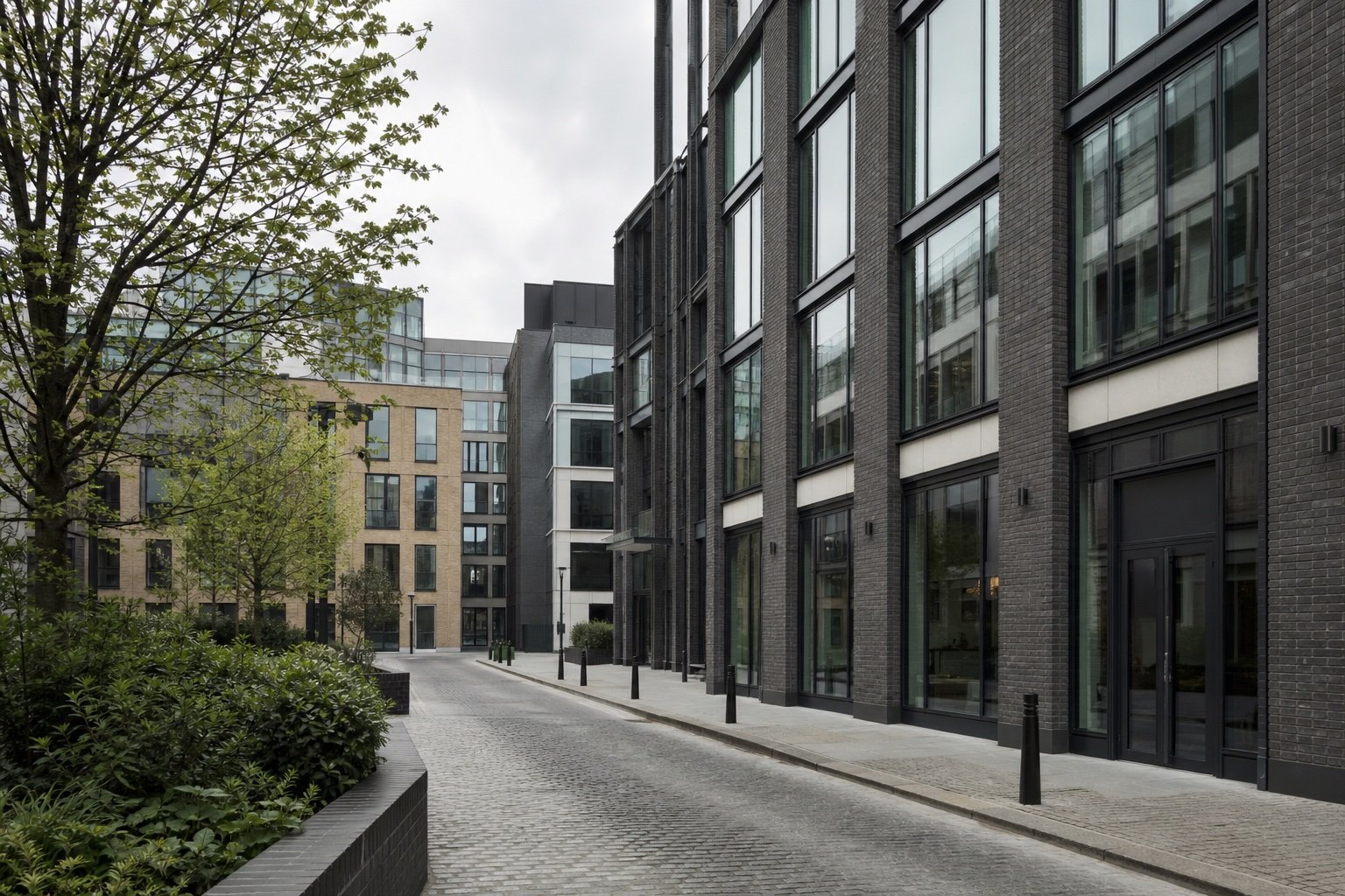 London commercial architecture near Paul Street