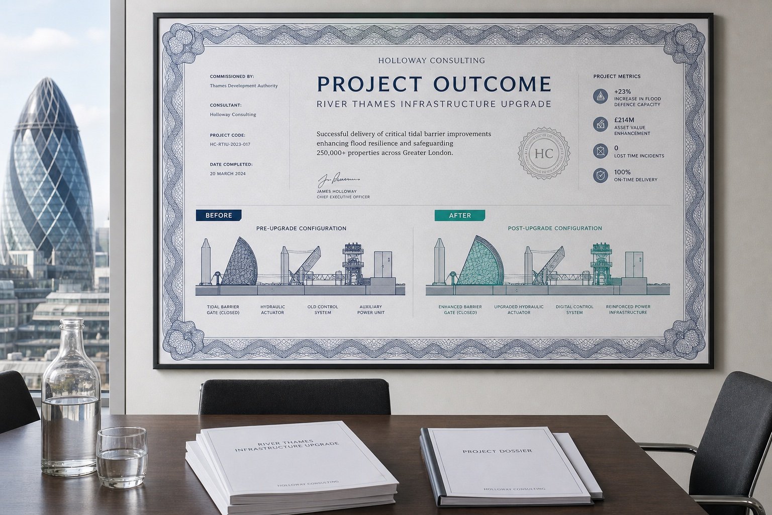 Featured verified infrastructure outcome board